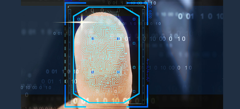 Fingerprint Scanner, Fingerprint Scanning, Thumb on Scanner